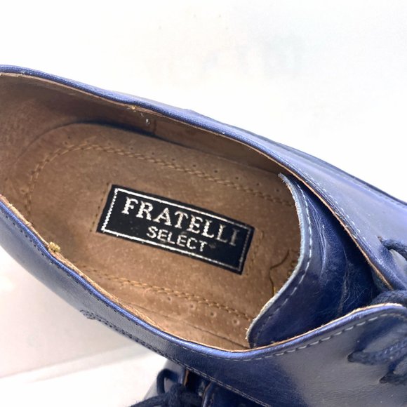 Fratelli Select Men's Ocean Blue Leather Oxford shoe, Size 8 1/2 - Picture 3 of 6